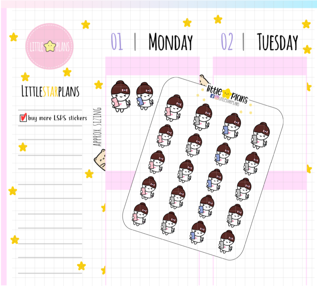 Mimi Hobonichi Weeks, Mega Planning Planner Stickers - Littlestarplans