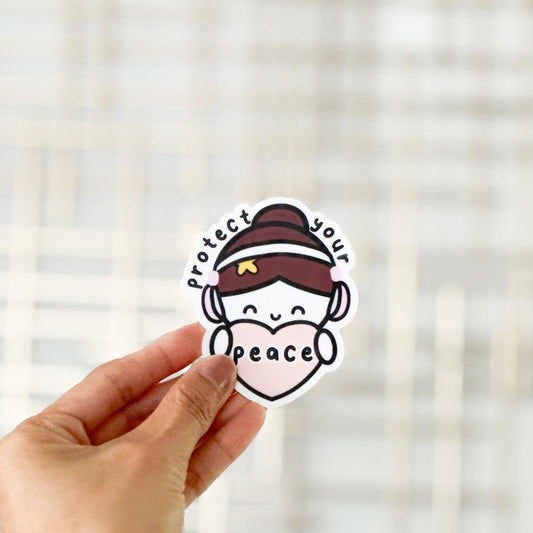 Large Mimi Protect Your Peace (Vinyl Die Cut)