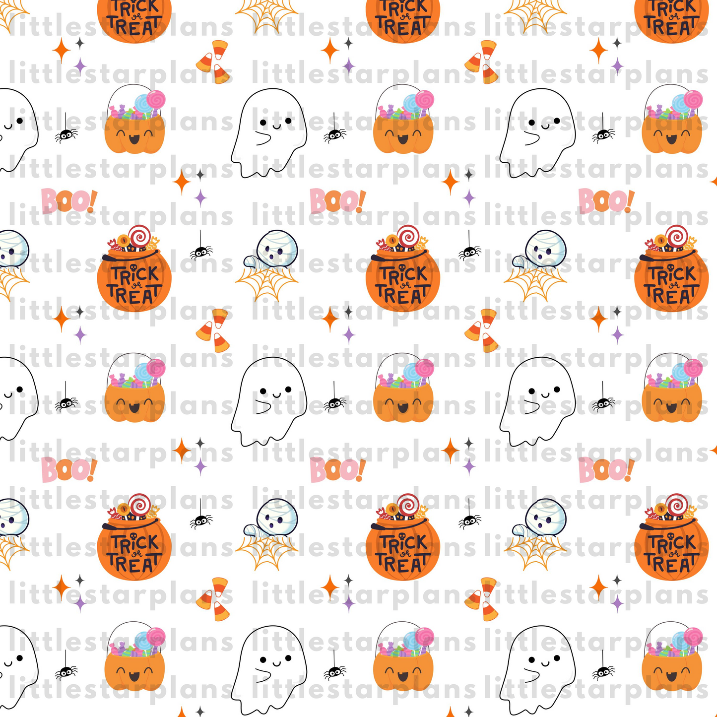 Copy of Happy Halloween Pattern - Transparent Background