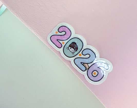 Mimi 2026 Year Sticker (Glitter Finish or Matte Finish)