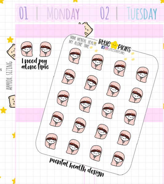 Mimi - Me Time, My Alone Time Mental Health Design Sticker