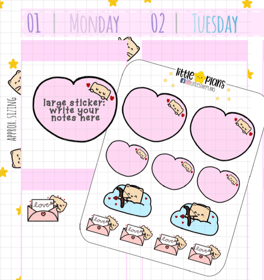Neku Valentines' Day, Love is in the Air Planner Stickers