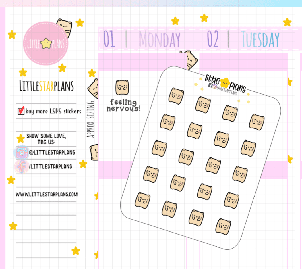 Neku Feeling Nervous Planner Stickers