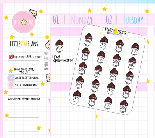 Mimi - Feeling Embarrassed Planner Stickers (M203)