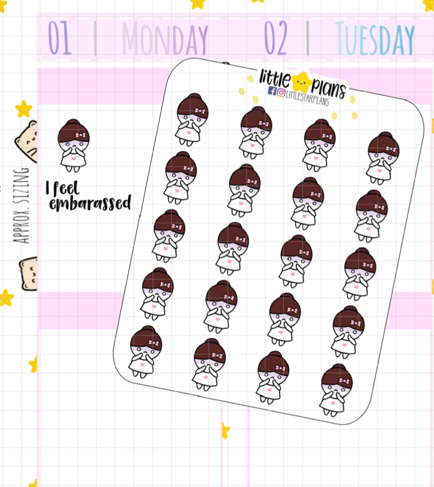 Mimi - Feeling Embarrassed Planner Stickers (M203)