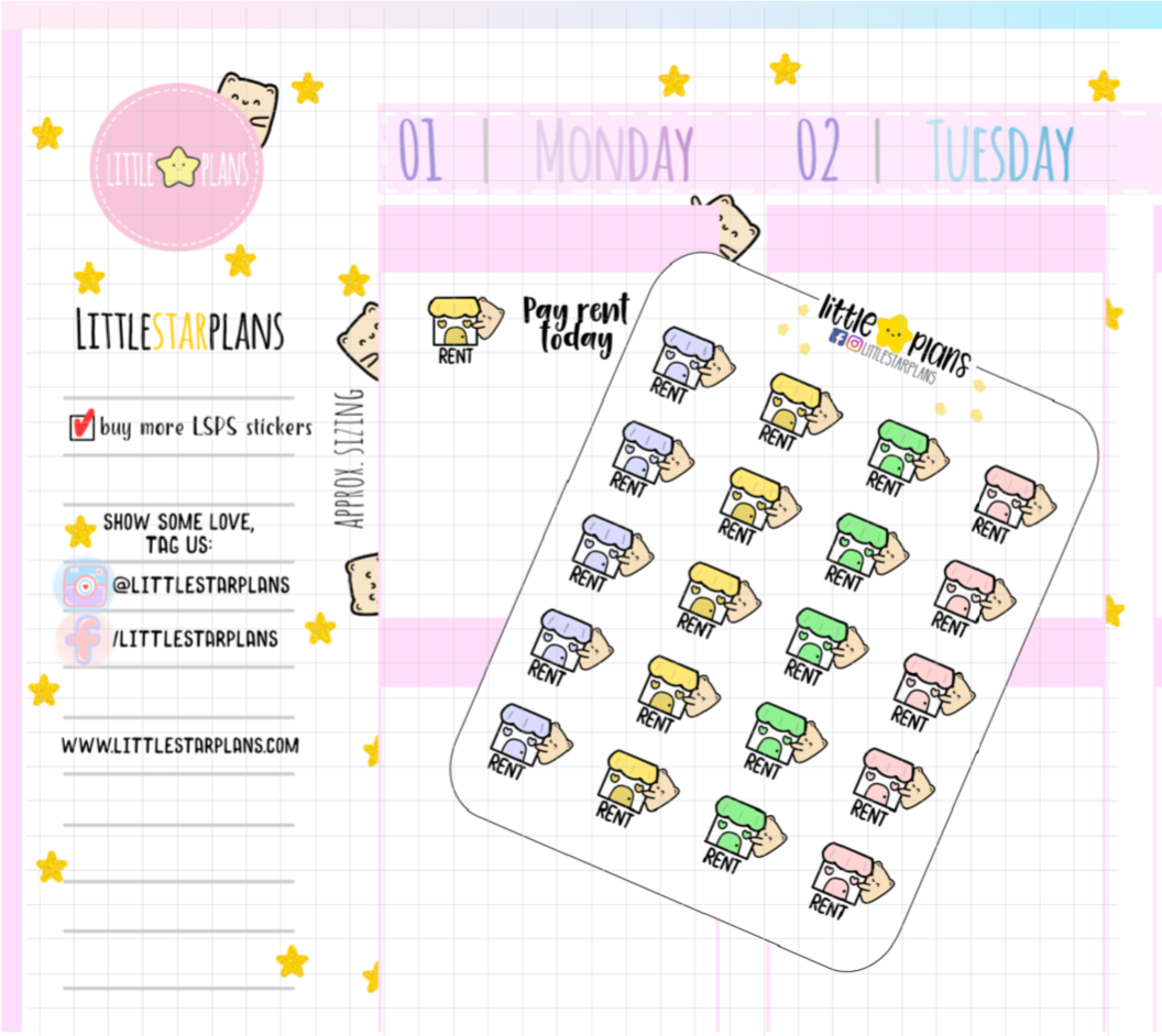 Neku - Rent Due Planner Stickers (N62a)