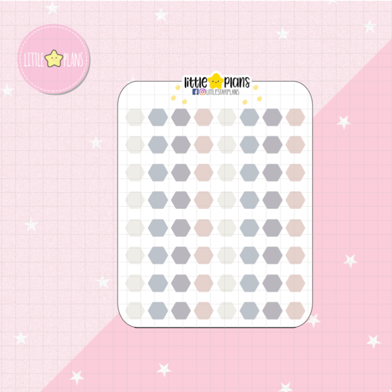 Functional Hexogon Stickers Planner Stickers (D015)