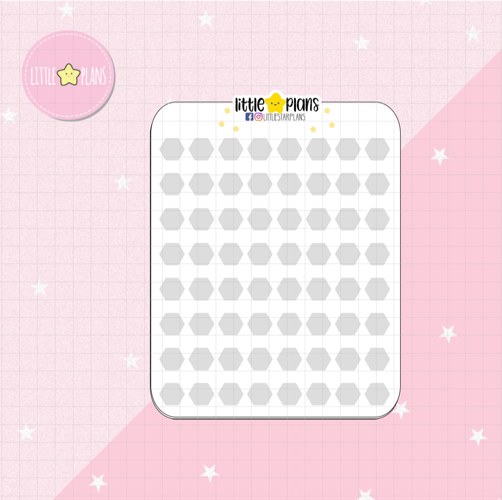 Functional Hexogon Stickers Planner Stickers (D015)