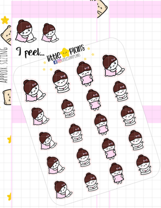 Anxiety, Feeling Down Planner Stickers | Mimi - Littlestarplans
