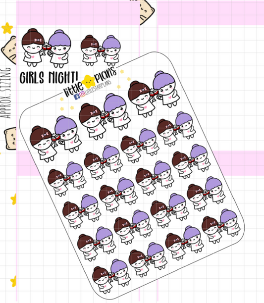 BFF - Wine Evening, Girls Nights Planner Stickers | Mimi - Littlestarplans