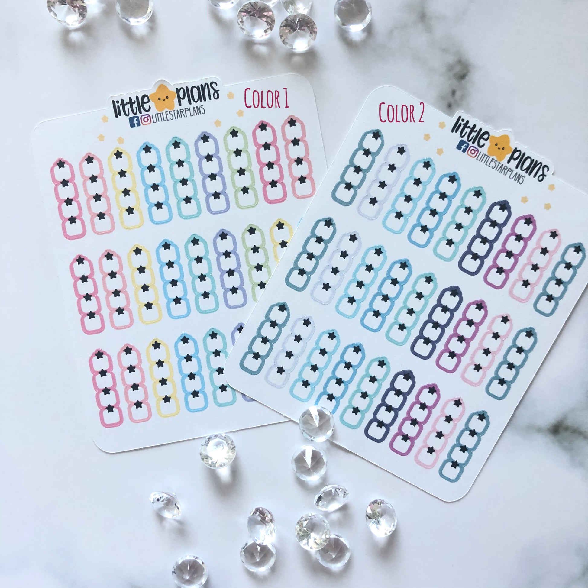 Pocket Size - Functional Hobonichi Starry Check List Trackers - Littlestarplans