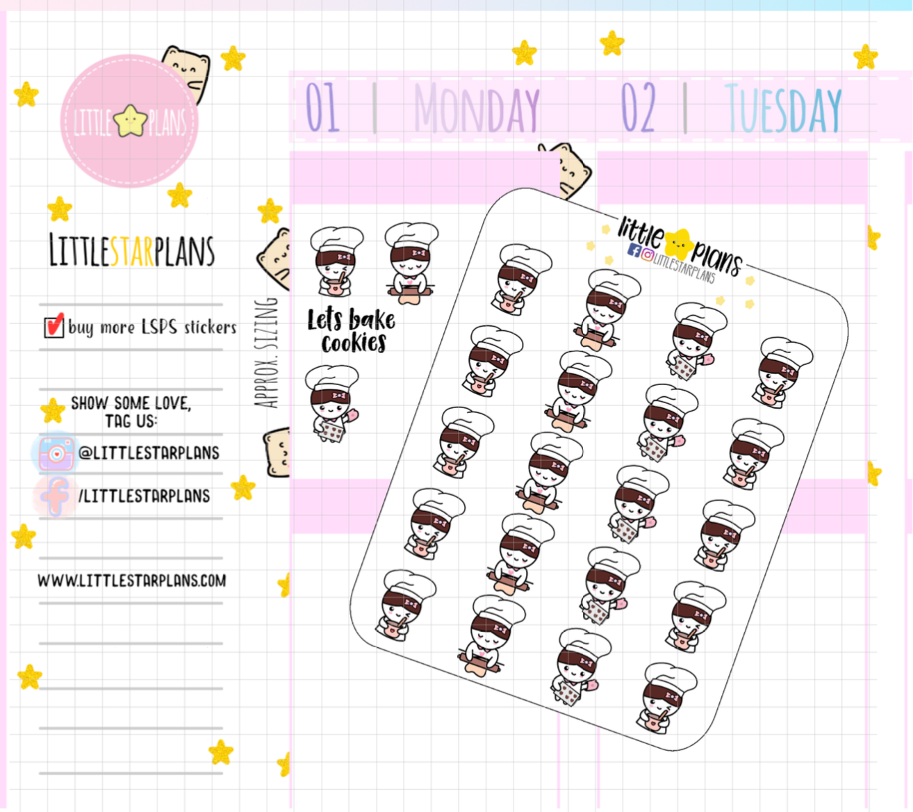 Mimi Baking, Chief Planner Stickers (M180)
