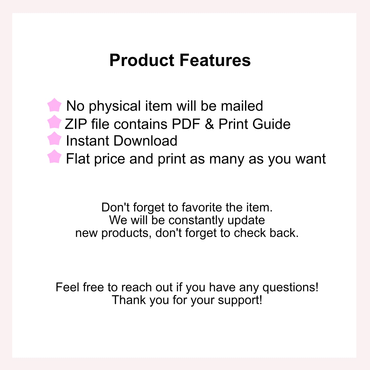 Personal Ring Size | Undated Weekly Inserts (Lines) | PRINTABLE