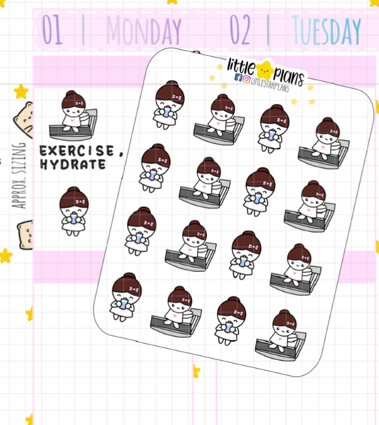 Mimi - Running (Exercise) and Hydrate Planner Stickers