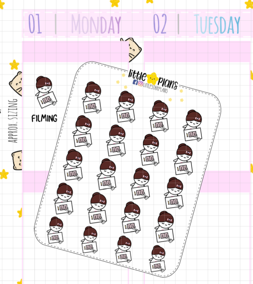 Mimi Filming Video Planner Stickers (M195)