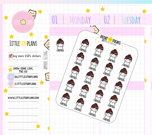 Mimi Stress, Stressed Out Planner Stickers (M199)