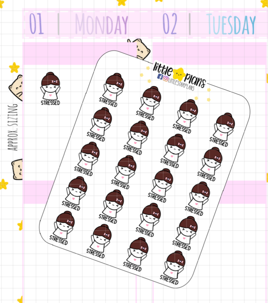 Mimi Stress, Stressed Out Planner Stickers (M199)