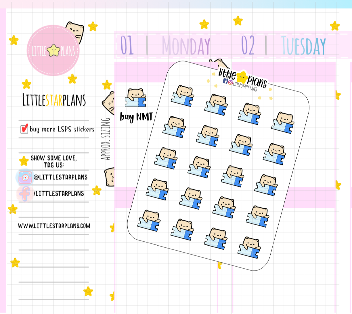 Neku AC Mile Tickets, NMT Planner Stickers (N55)