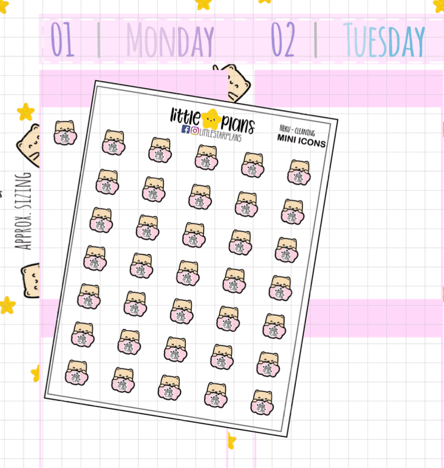 Functional Mini Icons - House Chore Cleaning