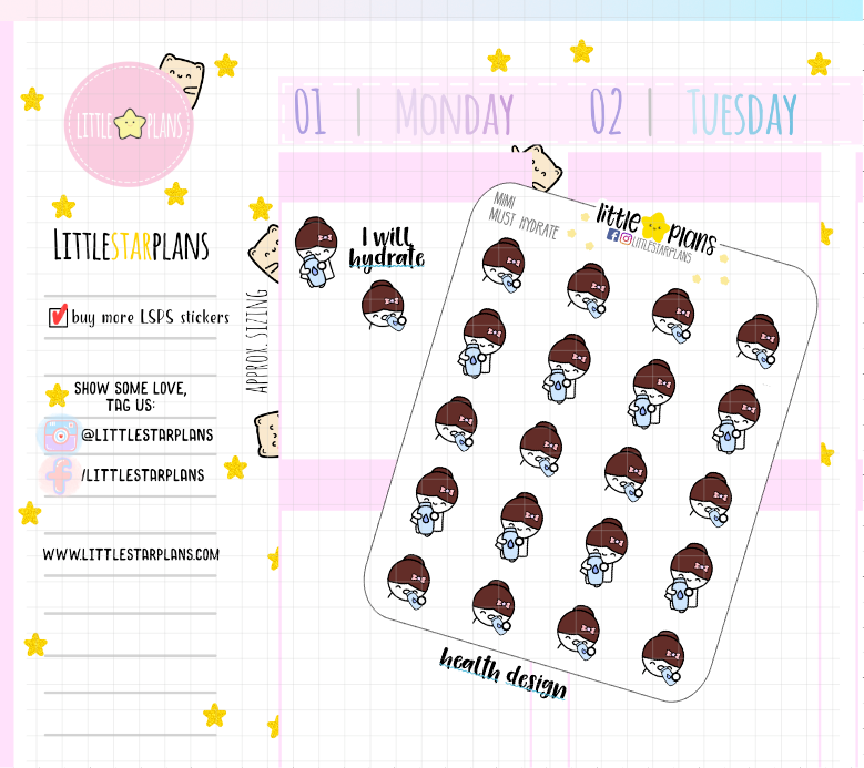 Mimi - Hydrate, Hydration | Health Design Sticker
