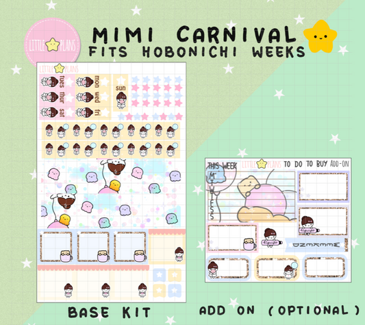 Mimi Carnival Weekly Planner Kit - Fits Hobonichi Weeks