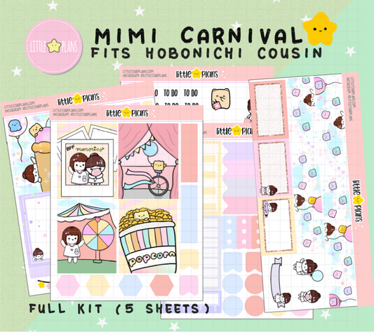 Mimi Carnival Weekly Planner Kit - Fits Hobonichi Cousin