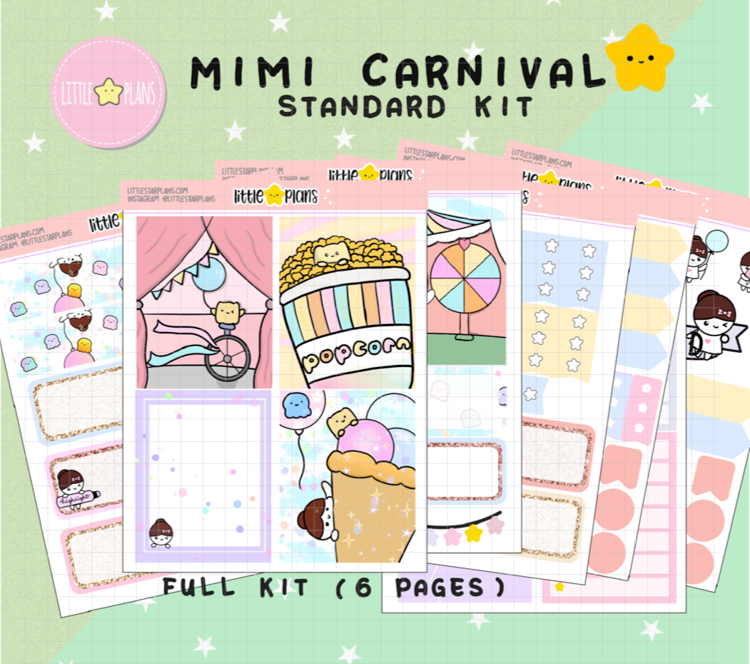 Mimi Carnival Weekly Planner Kit - Fits Standard Kit