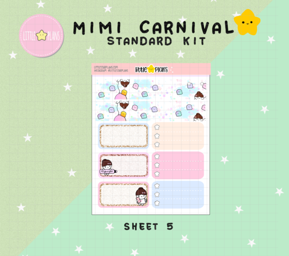 Mimi Carnival Weekly Planner Kit - Fits Standard Kit