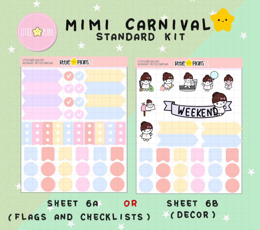 Mimi Carnival Weekly Planner Kit - Fits Standard Kit