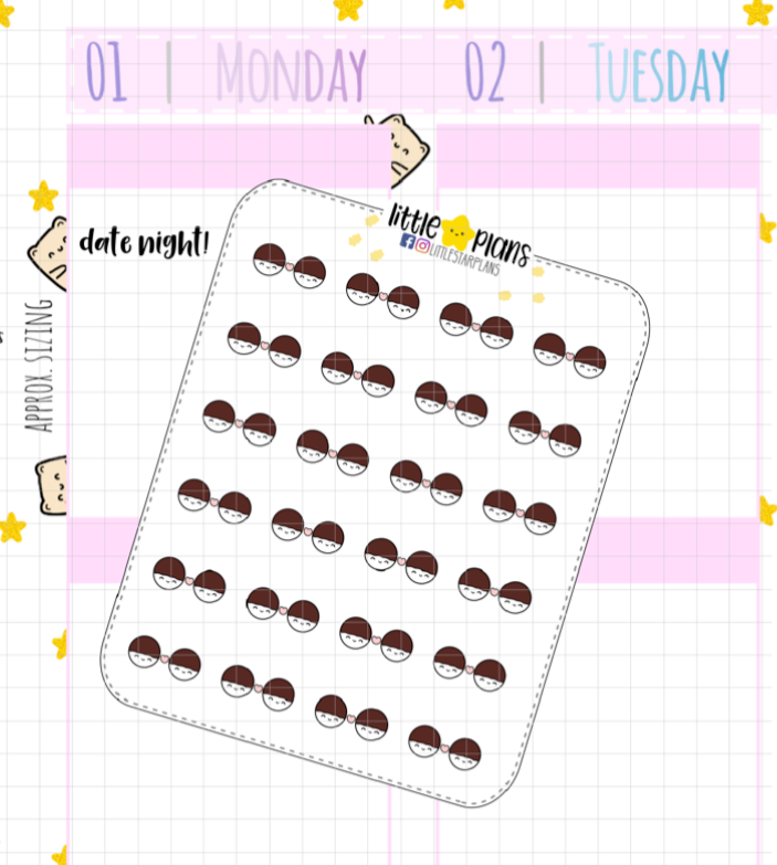 Mimi - Date Night, Dating Planner Stickers (available same sex!)