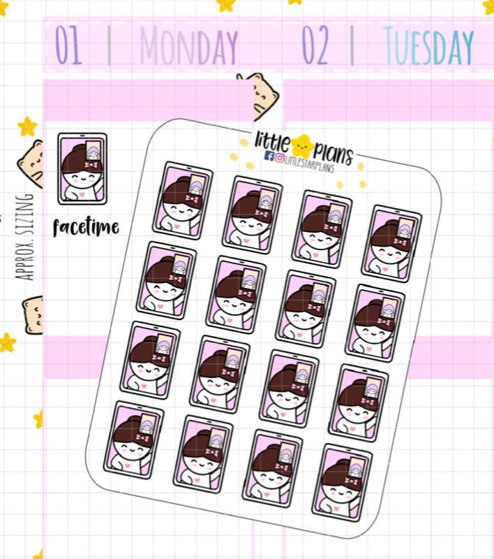 Mimi - FaceTime, Video Call with Family and Friends Planner Stickers