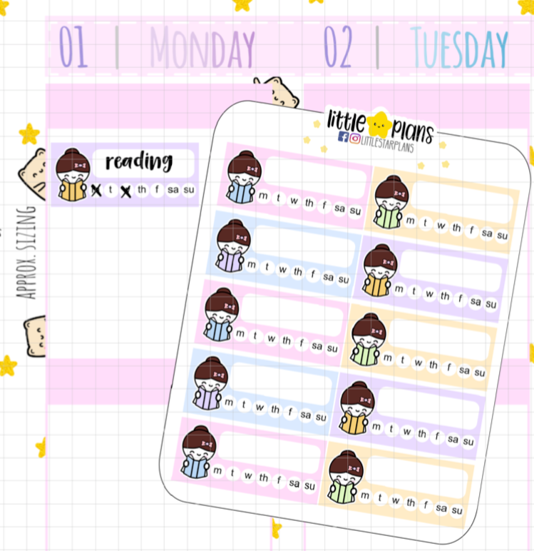 Mimi - Reading Weekly Tracker Planner Stickers