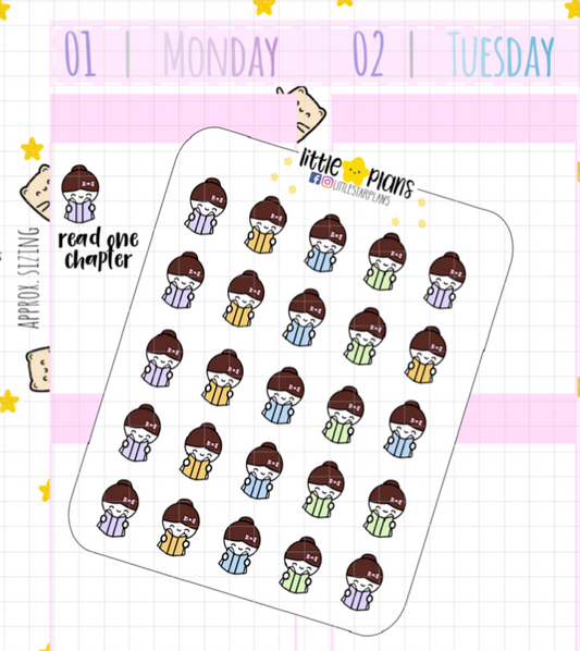 Mimi - Reading, Books (Pastel) Planner Stickers