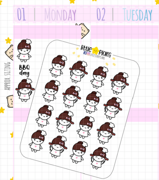 Mimi - BBQ, Summer Activity, Summer is Here Planner Stickers