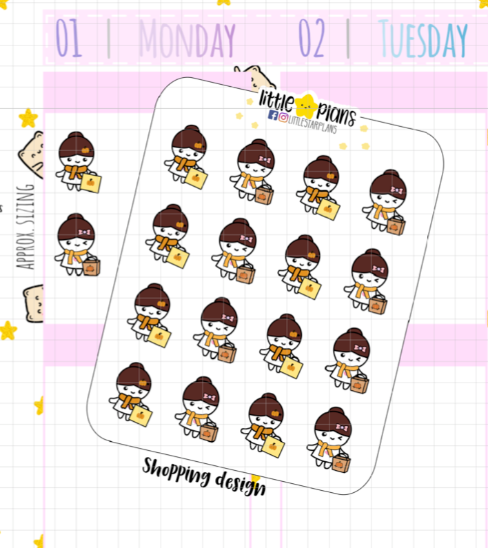 Mimi - Autumn Shopping, Fall Shopping, Shopaholic Planner Stickers