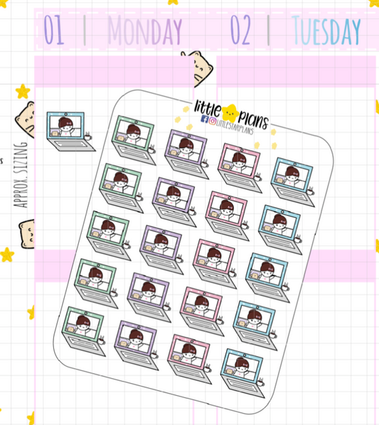 Mimi - Virtual Meeting, Zoom Call, Lecture Planner Sticker