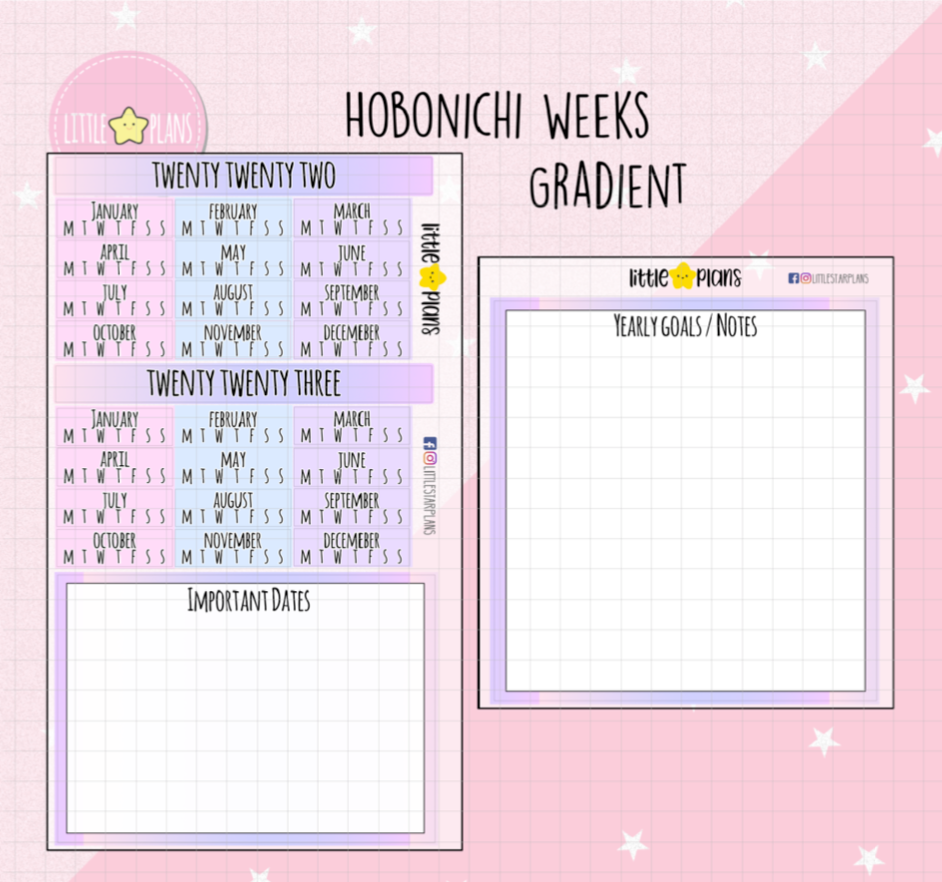 Hobonichi Weeks Kit - Index Page Bundle (4 colors to pick from)