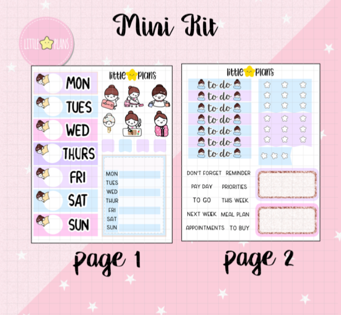 Mimi Peeking Out Pastel Functional Mini Kit (M241)