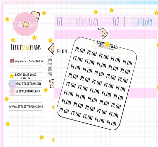 Plan Script Functional Planner Stickers