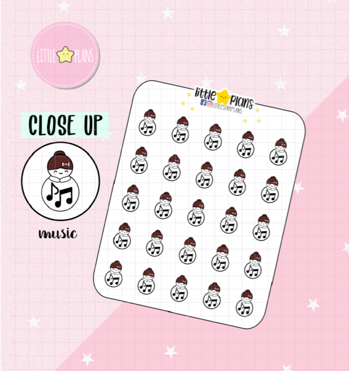 Mimi Functional Icon - Music Planner Stickers