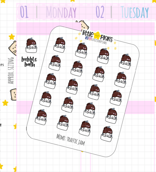 Mimi - Me Time, Bubble Bath Planner Stickers