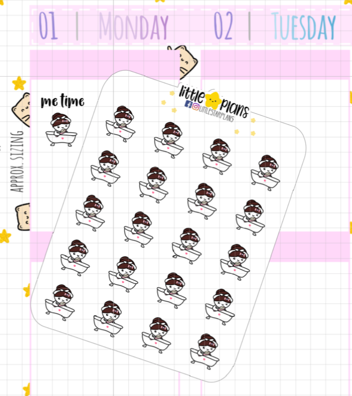 Mimi - Self Care, Me Time, Bubble Bath Planner Stickers