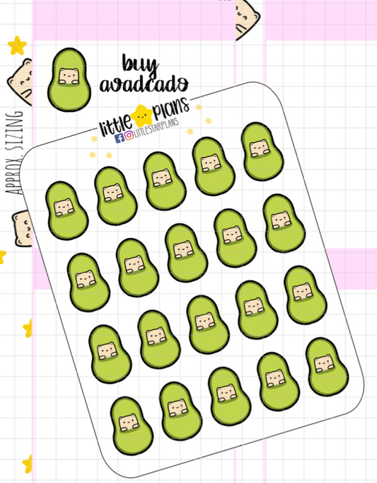 Buy Avocado, Food Planner Stickers | Neku - Littlestarplans