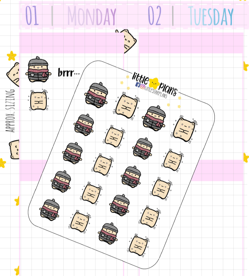 Neku Coldest Day Planner Stickers (N37) - Littlestarplans