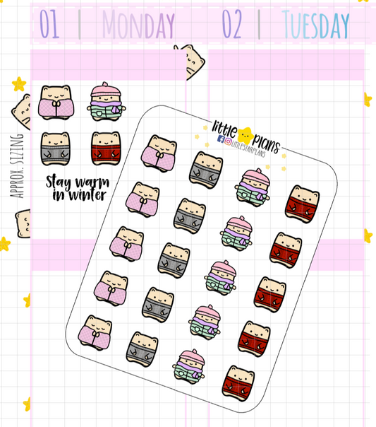 Neku Cozy Winter Planner Stickers - Littlestarplans