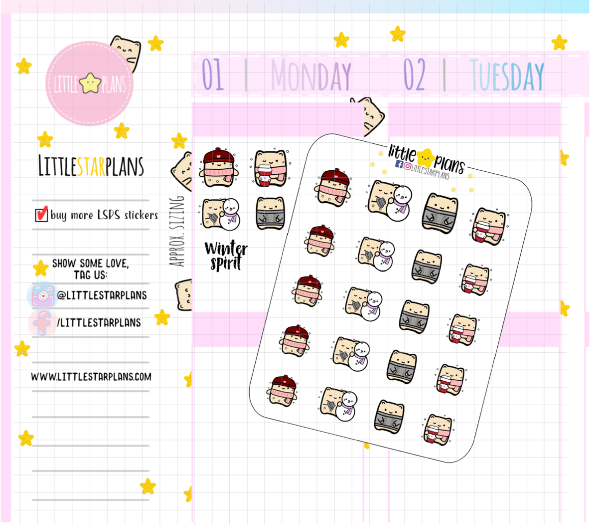 Neku Winter Mixed Designs Planner Stickers (N40) - Littlestarplans