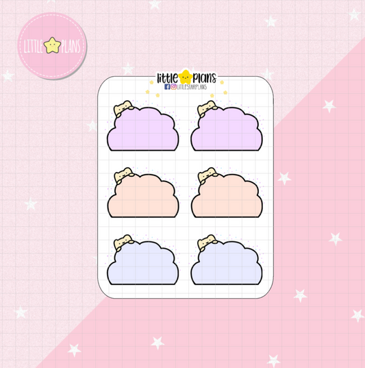 Functional Neku Pastel Cloud Planner Stickers (N41) - Littlestarplans