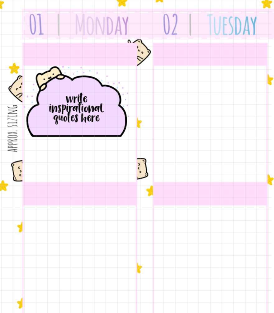 Functional Neku Pastel Cloud Planner Stickers (N41) - Littlestarplans
