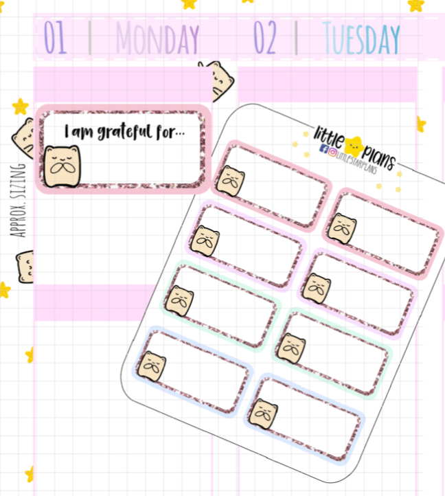 Neku Functional Praying, Thankful, Hopeful Planner Stickers (N44) - Littlestarplans