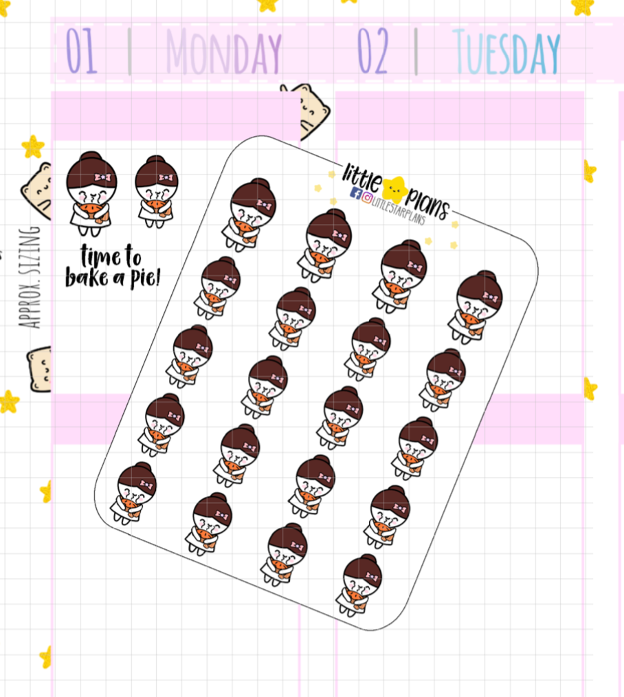 Mimi Bakes a Pie, Fall Pie Stickers Kit (M160) - Littlestarplans